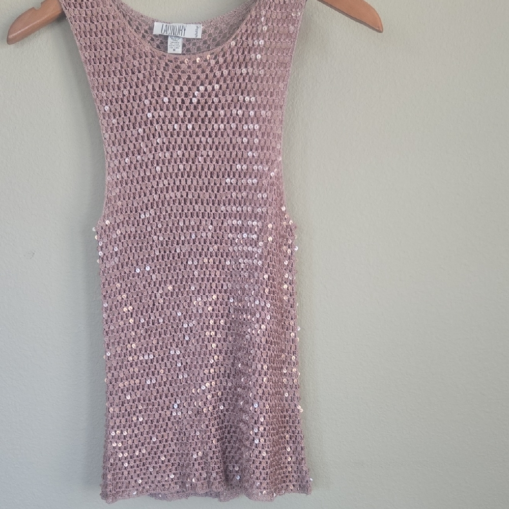 Lavender Sequin Sleeveless Top